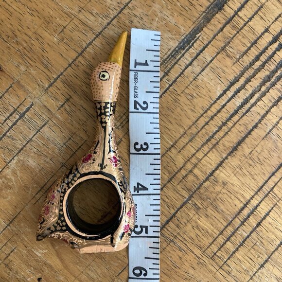 VTG Hand Painted Wooden Colorful Birds Napkin Holders Mache Composition Set Of 4 - Picture 9 of 10